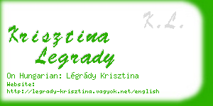 krisztina legrady business card